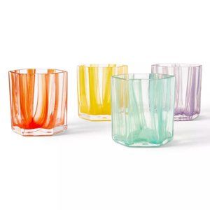 Diane Von Furstenberg 4pc Short Glass Drinkware Set NIB - DVF for Target